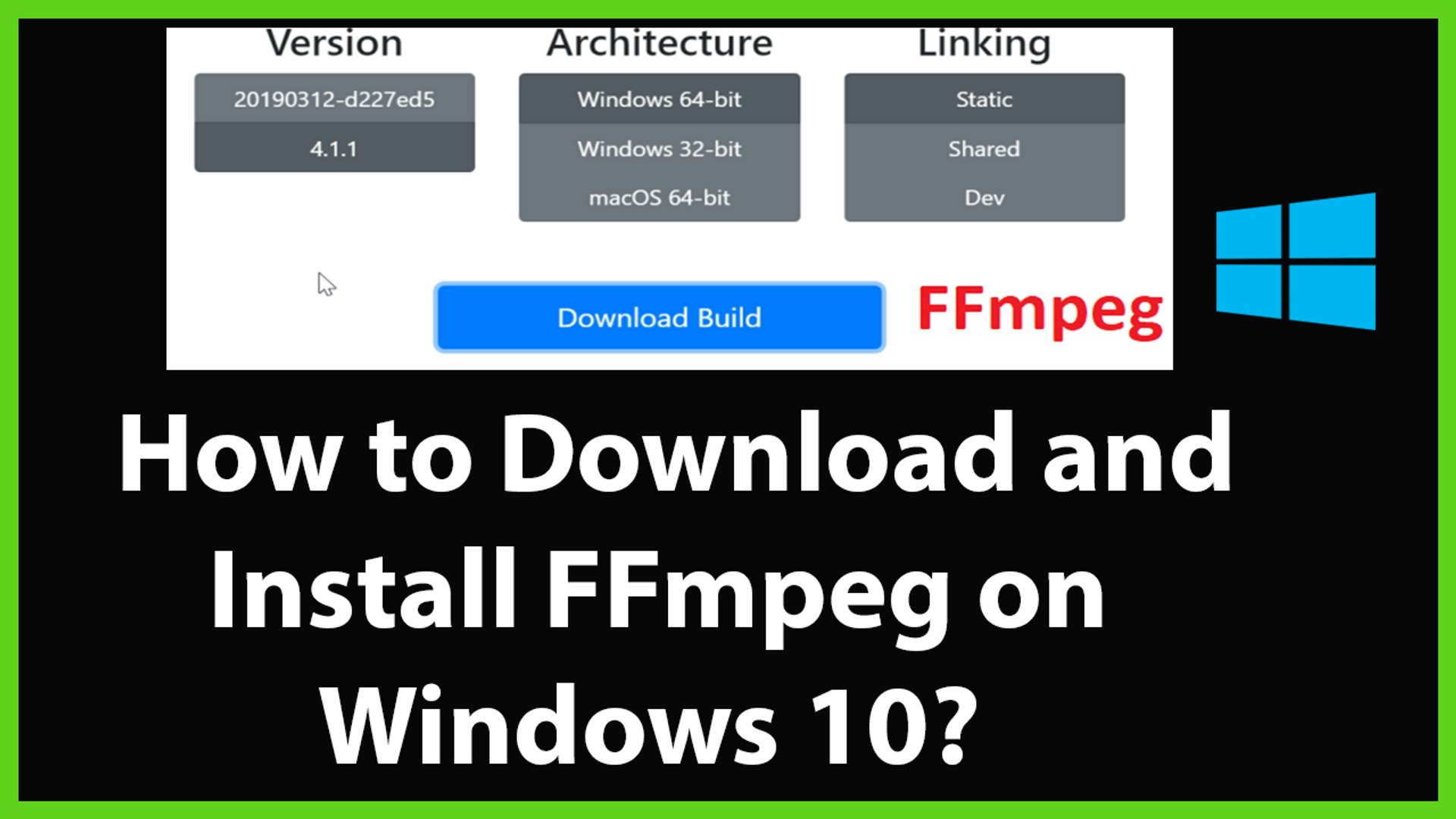 ffmpeg windows installer